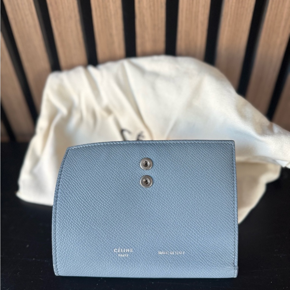 Celine Blue Wallet with Silver Accent - Picture 4 of 4